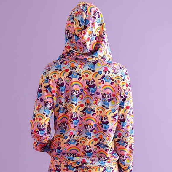 Posh Peanut x Lisa Frank Women’s Size 2XL Hoodie NWT Panda Painter Collaboration - Picture 4 of 16